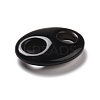 Natural Obsidian Connector Charms G-P467-01E-3