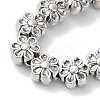 Tibetan Style Flower Alloy Bead Strands TIBEB-O007-13-NR-1