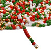 4 Colors 11/0  Christmas MIYUKI Round Rocailles Seed Beads SEED-X0058-19-4