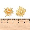 Brass Micro Pave Clear Cubic Zirconia Stud Earrings EJEW-S270-04G-3
