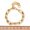 304 Stainless Steel Paperclip Chain Bracelets for Women BJEW-Z128-01G-01-5