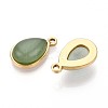 Natural Green Aventurine Teardrop Pendants STAS-N109-210A-G-2