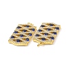 Rack Plating Eco-Friendly Brass Micro Pave Cubic Zirconia Pendants KK-F844-03G-2