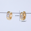 Elegant Oval Brass Hoop Earrings PF7010-3