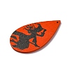 Single Face Printed Wood Pendants WOOD-B009-01I-2