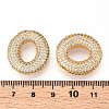 Brass Micro Pave Cubic Zirconia Pendants KK-N254-06G-O-3