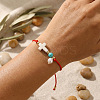 Adjustable Glass Charm Bracelets DL3128-1