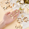 8 Pairs 8 Style Alloy Stud Earrings with Plastic Imitation Pearl Beaded EJEW-AN0003-64-3