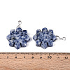 Natural Blue Spot Jasper Pendants G-T144-12J-3