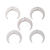 201 Stainless Steel 2-Loop Link Charms STAS-N090-LA039-P-3