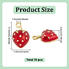 10Pcs Brass Enamel Pendants KK-HY0004-01-2