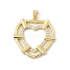 Brass Micro Pave Cubic Zirconia Pendants KK-U047-22G-1