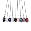 Natural & Synthetic Mixed Stone Dowsing Pendulum Pendants AJEW-N005-02-1