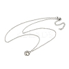 Alloy Micro Pave Clear Cubic Zirconia Pendant Necklaces NJEW-M222-01P-2