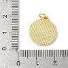 Brass Pave Natural White Shell Pendants KK-S522-11G-3