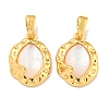 Natural Shell Pendants KK-P275-02G-1