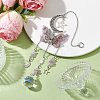 Alloy Hollow Moon Butterfly Hanging Ornaments HJEW-TA00173-01-2