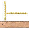 Brass Heart Flower Links Connector Charms KK-G502-14G-3