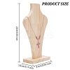 Bust Wooden Necklace Display Stands NDIS-WH0009-17-2