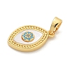 Brass Micro Pave Cubic Zirconia Pendents KK-M303-01G-11-2