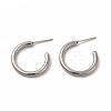 Non-Tarnish 304 Stainless Steel Ring Stud Earrings EJEW-C004-12A-P-1