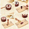 Brass Wax Seal Stamps with Wood Handle AJEW-WH0412-0107-3
