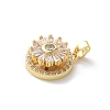Brass Micro Pave Clear Cubic Zirconia Pendants LS-ZIRC-D276-01G-F-2