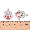 Halloween Theme Rack Plating Luminous Alloy Enamel Pendants ENAM-N056-232P-1-4