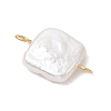 Natural Keshi Pearl Connector Charms PALLOY-JF04243-02-5
