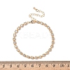 Cubic Zirconia Square Link Bracelets BJEW-L711-01G-02-5