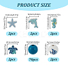 318Pcs Ocean Theme Spray Painted Wood Beads Sets WOOD-GO0001-21-2