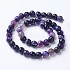 Natural Striped Agate/Banded Agate Beads Strands G-G753-07-8mm-2