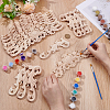 2 Styles Wood Carved Onlay Applique Craft WOOD-WA0001-01-3