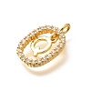 Brass Micro Pave Cubic Zirconia Pendants ZIRC-P123-01G-Q01-2