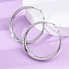 304 Stainless Steel Hoop Earrings EJEW-Z093-01P-02-3
