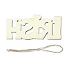 DIY Word Irish Unfinished Wooden Ornaments Blank Wooden Embellishments LS-WOOD-C009-04-2