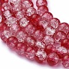 Baking Paint Crackle Glass Beads Strands X-CCG-S001-8mm-15-3