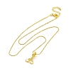 Brass Micro Pave Clear Cubic Zirconia Cloud Rainbow Pendant Necklaces NJEW-C071-02G-4