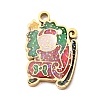 Christmas 304 Stainless Steel Enamel Pendants STAS-B112-02G-10-1