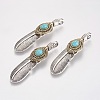 Tibetan Style Alloy Big Pendants TIBEP-G010-01AS-2