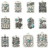 24Pcs 12 Styles Resin Imitation Turquoise Pendants FIND-CJ0003-52-1