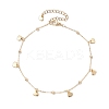 3Pcs 3 Styles Brass Cable Chain Anklets AJEW-AN00601-3