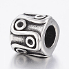 304 Stainless Steel European Beads STAS-F150-060AS-2