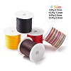 5 Rolls 5 Colros 15-Ply Round Nylon Braided Cord NWIR-YW0001-06B-6