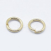 Electroplated Stainless Steel Open Jump Ring X-STAS-G152-02G-3x0.4-2