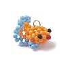 Glass Seed Beaded Gold Fish Pendants PALLOY-MZ00561-03-1