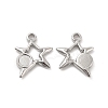 Tarnish Resistant 304 Stainless Steel Pendants Cabochon Settings LS-STAS-B032-21P-1
