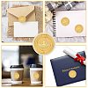 Plastic Self Adhesive Gold Foil Embossed Stickers DIY-WH0575-053-4