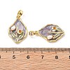 Brass Enamel Pendants KK-B129-25G-02-3