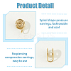10Pcs Stainless Steel Spiral Pad Cuff Earrings EJEW-HS0001-03G-4